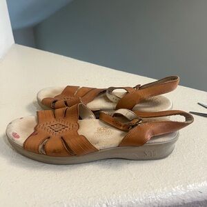 SAS brown leather Huarache comfortable Summer‎ orthopedic straps sandals 8.5